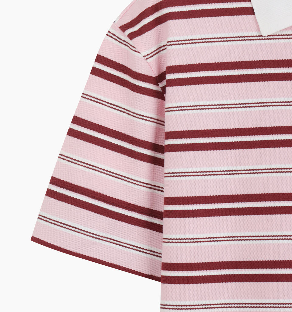 Pink striped polo - null - Pink | Sisley K image number 4
